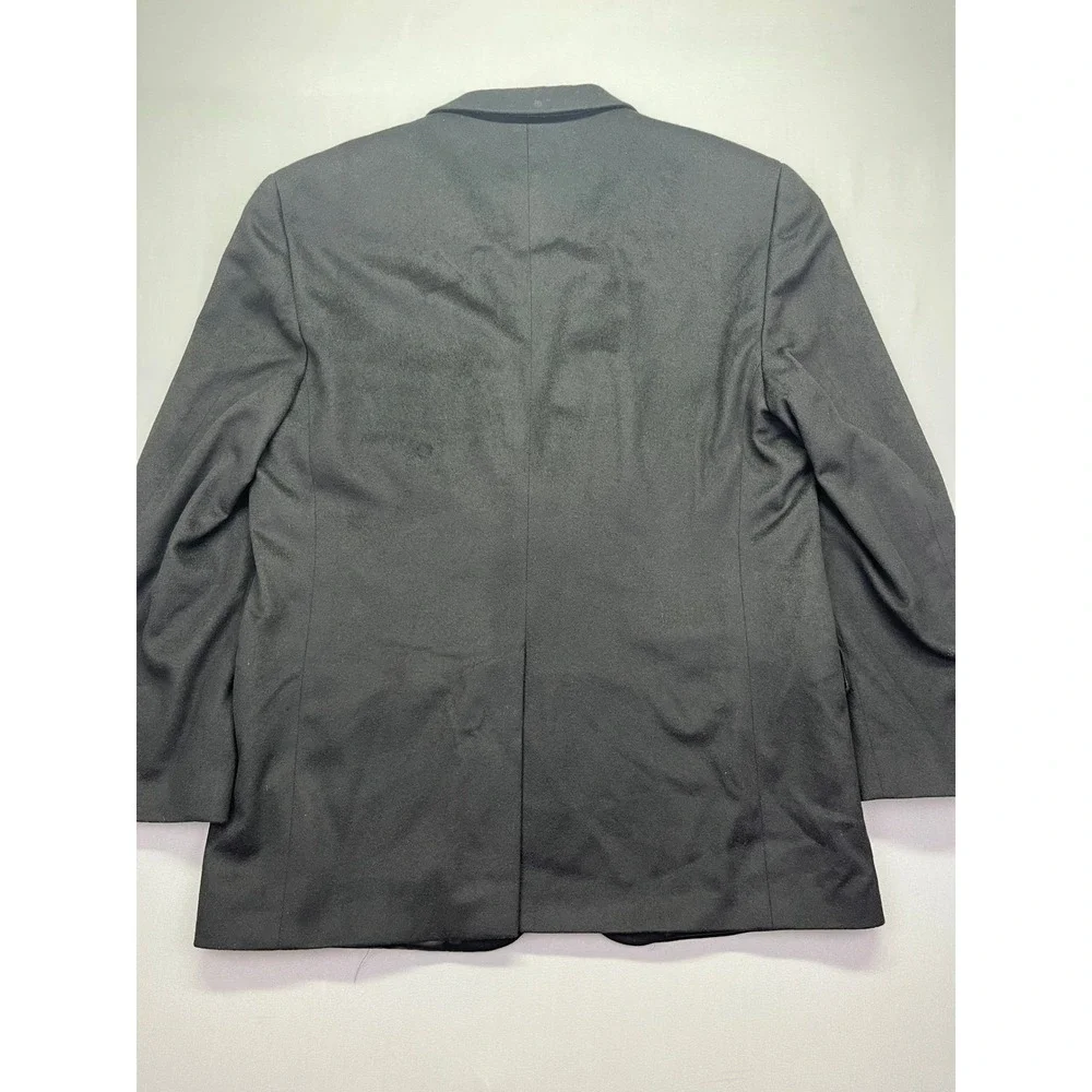 Tasso Elba Cashmere Blazer Sport Coat Jacket Black Soft Size 42R‎ Career